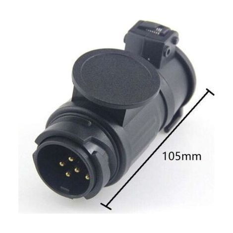 13P-auf-7P-Anhängeradapter für Standard-Eurostecker-Steckdose für Anhängerkupplung, LKW oder Wohnwagen (1/3)