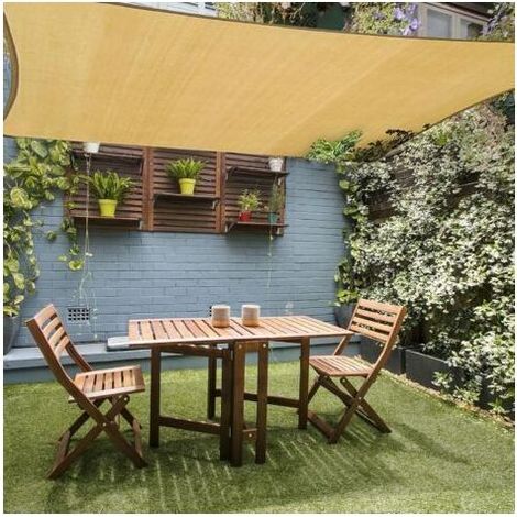 Rechteckiges Sonnensegel 2x3 m, atmungsaktives Schattierungstuch, 3x2 m rechteckiges Schattierungsnetz mit UV-Schutz für Terrasse, Garten, Balkon, Außenbereich, Sand (1/5)