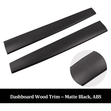 (2 pièces, noir, pour tableau de bord - pour Model 3 21-23) Convient pour Tesla Model 3 - Autocollant décoratif pour panneau de tableau de bord, garniture de porte, motif fibre de carbone, ABS (1/4)