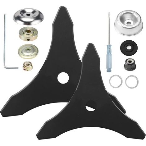 Lame de débroussailleuse, lame de rechange en acier au carbure avec adaptateur pour tige de 25,4 mm ou 20 mm, compatible avec Husqvarna, Stihl, Oregon, Hitachi (1/5)