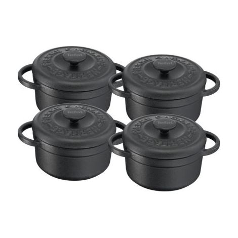 Tefal Mini Cocottes Set en Hierro Fundido Esmaltado Negro 0.3L
