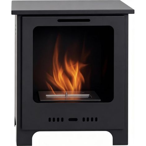 Chimenea de bioetanol independiente de metal 40 x 30 x 50 cm negra 6800 BTU MODENUIT (1/5)