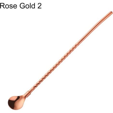 Cuillère À Paille - Acier Inoxydable Antirouille - Longue Poignée Lisse - 2-en-1 - 22 cm (1/2)