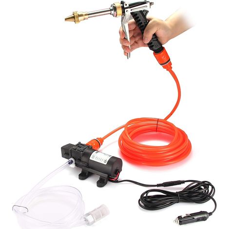 Pompe à Eau Haute Pression Portable 130PS 12V 80W für Nettoyage de Voiture und Pneus Kit de Lavage avec Pistolet - AUTRES (1/4)