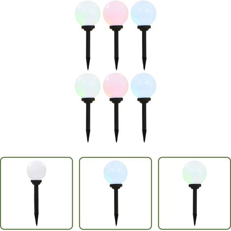 Außenbeleuchtung -  Außen-Solarlampen 6 Stk. LED Kugel 20 cm RGB (1/5)