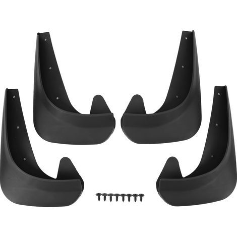 4pcs Universal Mud Flaps Set anti-éclaboussures avant et arrière Gardes d'éclaboussures pour la camionnette de voiture SUV Black (1/5)