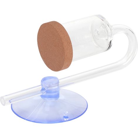 Diffuseur de CO2 pour aquarium, régulateur de dioxyde de carbone transparent avec ventouse