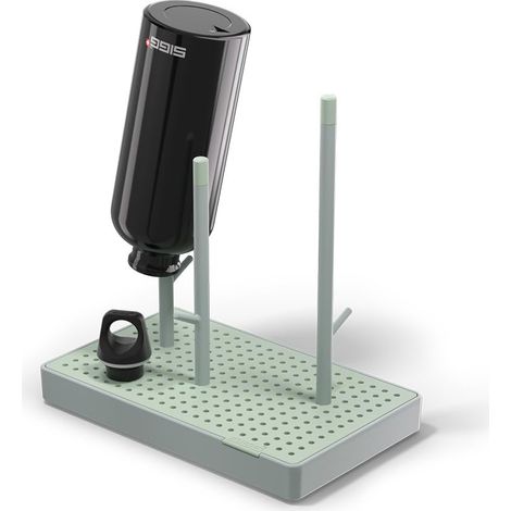 Égouttoir à bouteilles - Égouttoir - Compact et hygiénique - Antidérapant - Anti-rayures - Passe au lave-vaisselle - Vert clair (1/5)