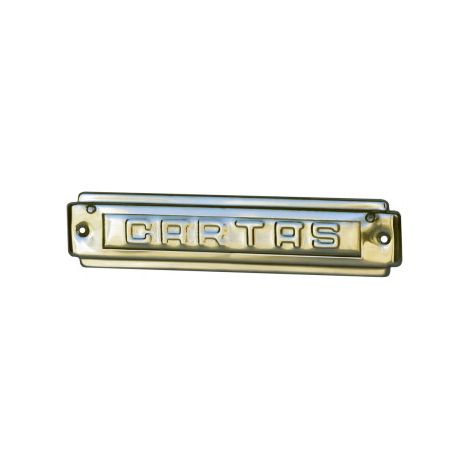 E3/85577 Placas Buzon Laton Pulido 22X5Cm