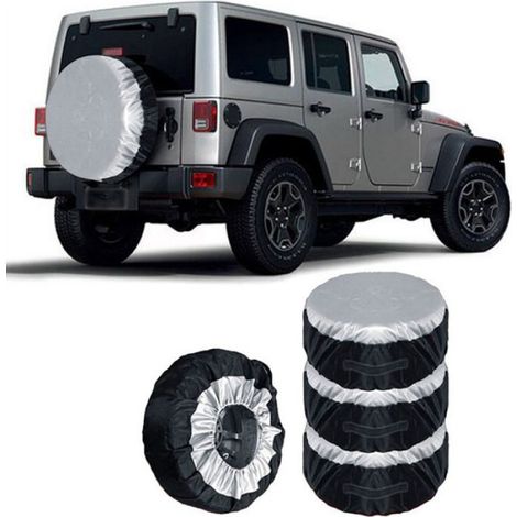 Housse De Pneu - 65 Cm - Protection UV Et Impermeable Pour Voitures Camions SUV Remorques Camping-Cars - Lot De 4