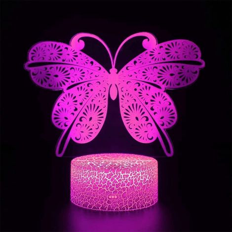 Lampe 3D - Plaque Acrylique Optique - Effet Illusion Visuelle - Alimentation USB ou Piles - Idéale Chambre Enfant ou Adulte - 1 Pièce (1/5)