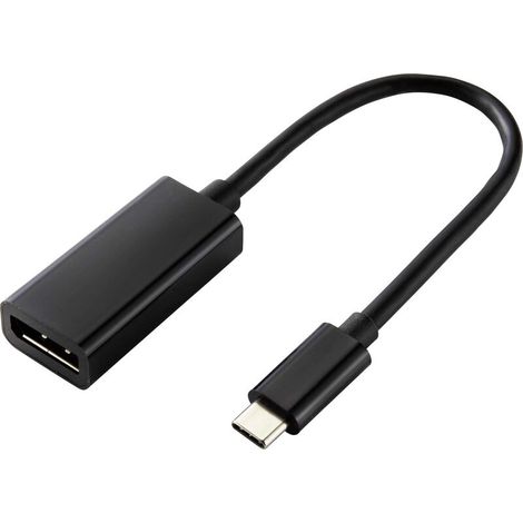 Câble adaptateur Trywise USB-C® / DisplayPort USB-C® mâle, Prise femelle DisplayPort 0.14 m noir RF-4613070 Câble d'afficheur USB-C® Y783232 (1/3)