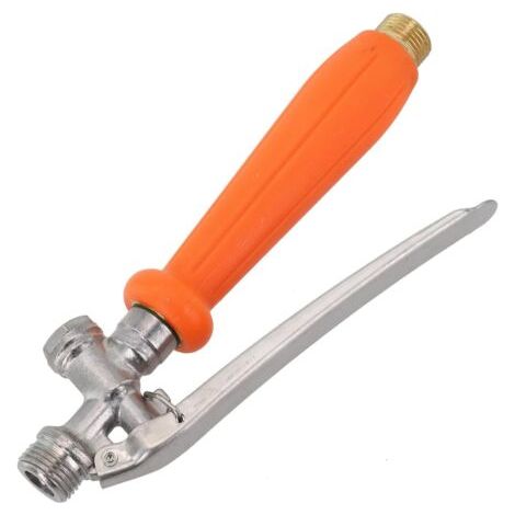 Poignée de pulvérisation à gâchette pour pulvérisateur jardin, buse réglable en laiton et plastique acier inoxydable tuyau haute pression, brume fine jet poignée 18 cm - (1/5)