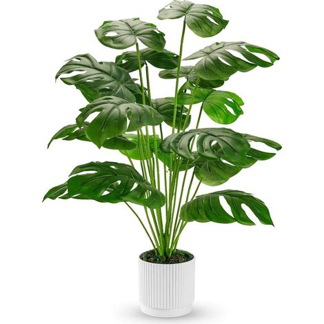 Plantes Artificielles Interieur Monstera en Pot, Fausse Plante Idéal pour la Décoration de Salon, Chambre, Bureau et Jardin (1/5)