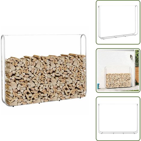 vidaXL Portant de bois de chauffage 200x25x150 cm acier galvanisé (1/5)