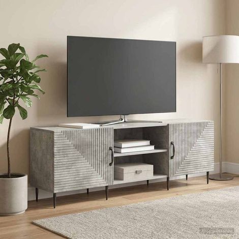 TV-Schränk Betongrau 150 x 31 x 50 cm Holzwerkstoff (1/5)