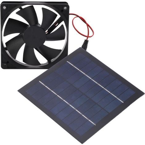 1 ventilateur solaire, étanche IP65, 20 W, rendement photovoltaïque 20 %, pour serre cuisine extérieure