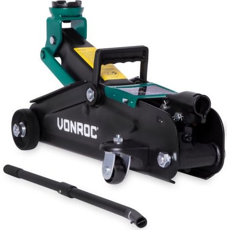 Wagenheber – Rangierwagenheber – 2 Tonnen – Max. 33 cm. – Inkl. Langer Hubgriff