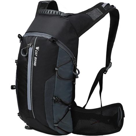 WEST BIKING 10L Wasserdichte Fahrradtasche, Atmungsaktiver Fahrradrucksack, Ultraleicht, Grau