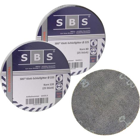 50 Blatt Gitterleinen Schleifgitter 225mm Korn 80 120 für Langhalsschleifer Trockenbau