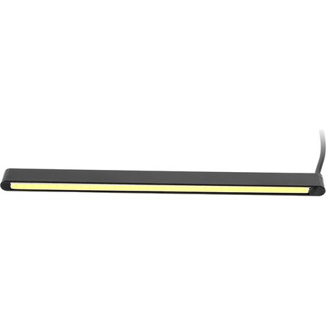 Modification de voiture : feu de jour COB en alliage d'aluminium fin avec boîtier jaune, feu de jour LED invisible haute luminosité, feu de jour étanche, 21 cm, blanc. (1/5)