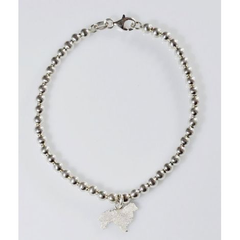 Goldener Punkt Armband in 925 Silber