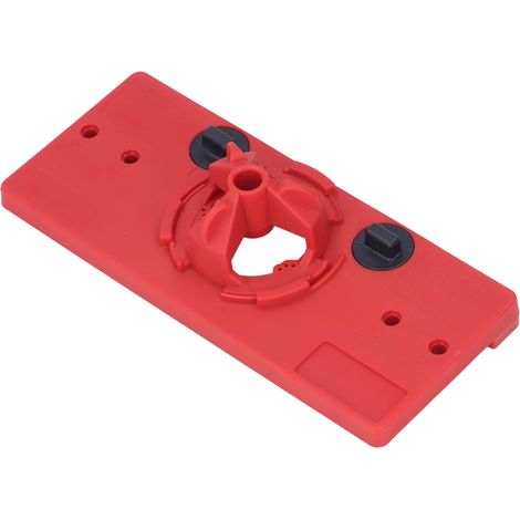 Gabarit de perçage pour charnières invisibles de 35 mm pour portes de placard, avec 2 serre-joints en F pour le travail du bois (rouge) (1/5)