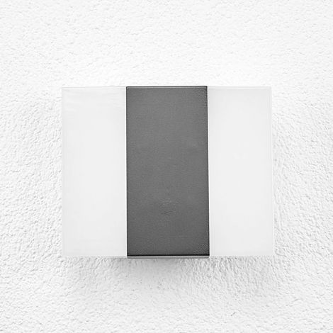 [NEUWERTIG] B-Ware Lindby Börje Led Außenwandleuchte Wandleichte Außenlampe Lampe 9 Watt Grafitgrau