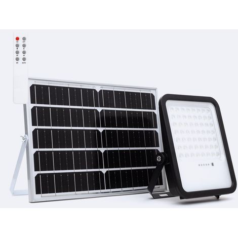 Foco Proyector LED Solar 2200 lm IP65 con Control Remoto Nurda 4000K Blanco Neutro