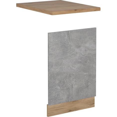 Frontal para lavavajillas R-Line, Hormigón, 45 cm , ET Roble, Vicco