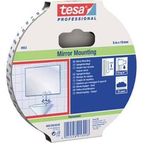 CINTA DOBLE CARA MONTAJE ESPEJOS 5M X 19MM 4952 TESA