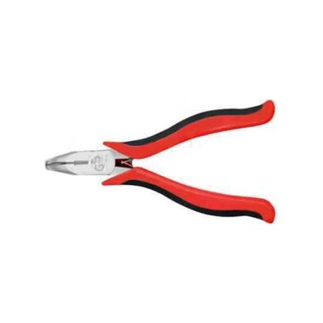 MASIDEF-COBRAX PINZA PER ELETTRONICA BECCHI SEMITONDI CURVI 125 MM MANICI IN BIMATERIALE ROSSO/NERO