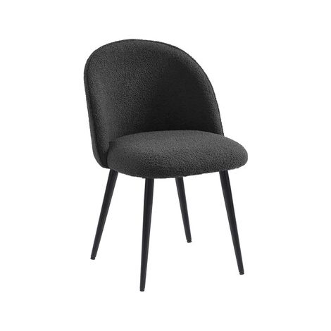 4 x SEDIA PALOMA GRIGIO SCURO TESSUTO BOUCLE