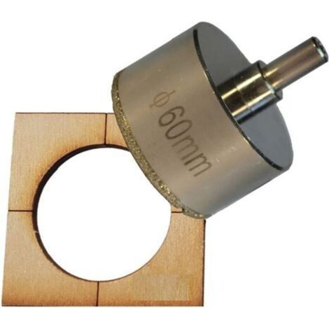 6.5 cm diamond hole saw for porcelain and ceramic tile, sink drain and granite countertop. 6.5 cm hole saw for shower installation, 6.5 cm glass hole saw (1/5)