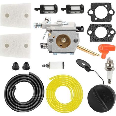 FS66 WT-45 Vergaser für Stihl FS86 FS48 FS52 FS56 FS62 FS81 FS106 Freischneider, ersetzt WT-45-1 WT-45A 4126 120 0610, mit Dichtung, Zündkerze, Tankdeckel
