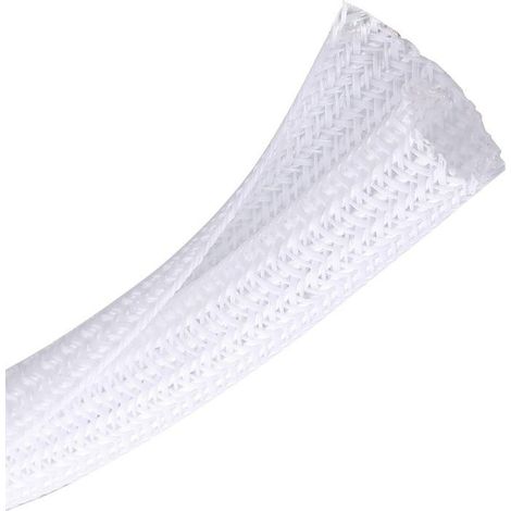 Diamètre 19 mm - Pour TV / Ordinateur / Home Cinéma / Compartiment moteur - 2 m - Blanc - Protection de câble - Découpable (1/5)