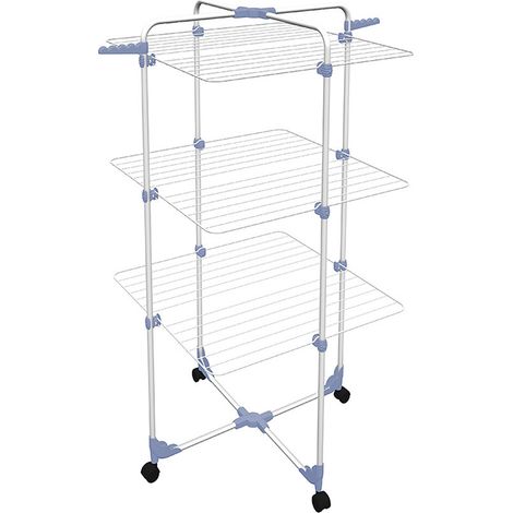 Stendibiancheria Pieghevole con Ruote Gimi 153580 Modular 3 Argentato Acciaio (30 m) (1/2)