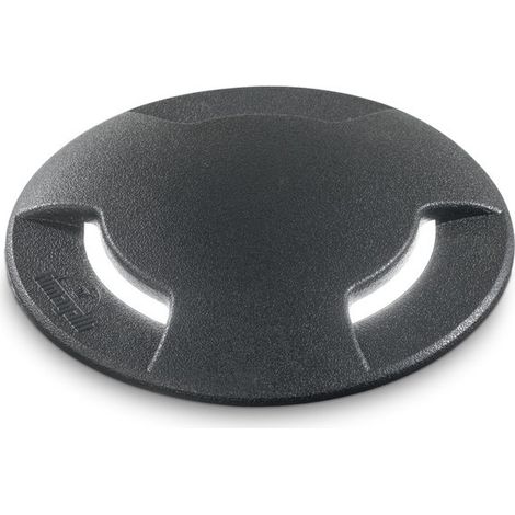 Ideal Lux WAY Spot encastré rond extérieur 3 directions 12 cm, noir, 1x GX53 IP67