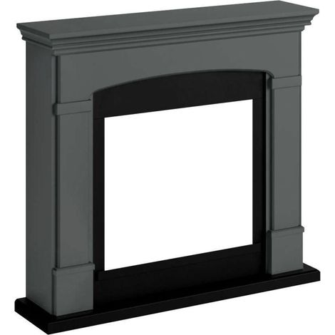 Cornice per Camino Elettrico Tagu Helmi Grigio in Legno MDF Caminetto (1/5)