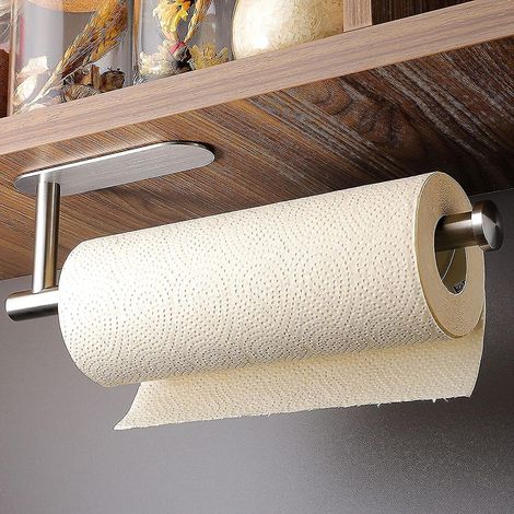 Porte-rouleau de papier essuie-tout auto-adhésif - Porte-rouleau de papier essuie-tout sans perçage en acier inoxydable (1/5)