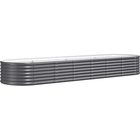 Maison Exclusive - Hochbeet Verzinkter Stahl 296x80x36 cm Anthraz (1/5)