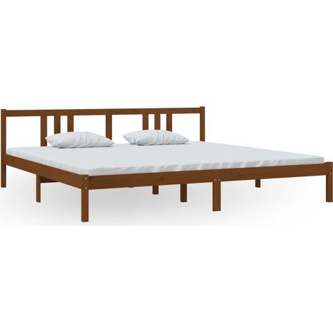Maison Exclusive - Massivholzbett Honigbraun 200x200 cm