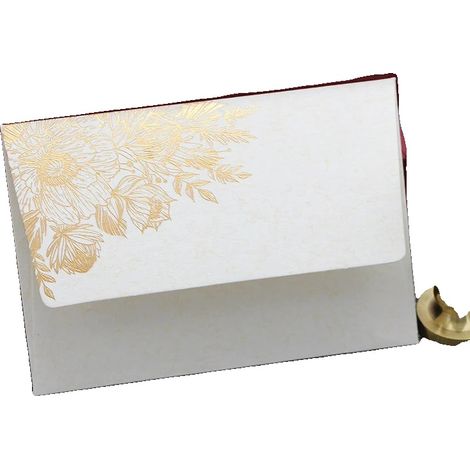 Busta, carta spessa, design elegante, bianco tromba (1/2)