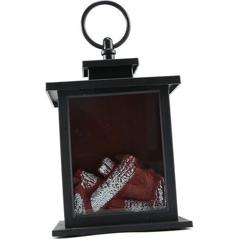 Lanterne LED à flamme, lampe rétro tendance à suspendre pour décoration de Noël, lampe carrée à flamme, M (1/5)