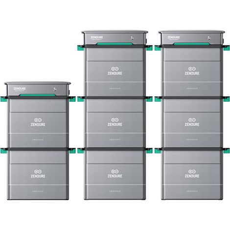 Zendure Solarflow Hyper 2000, Centrale Électrique de Balcon Entrée Solaire 1800W, Hub Intégré Micro Onduleur, Charge AC Bidirectionnelle 1200W, avec 8xAB2000L, avec 3 x Solarflow Hyper 2000
