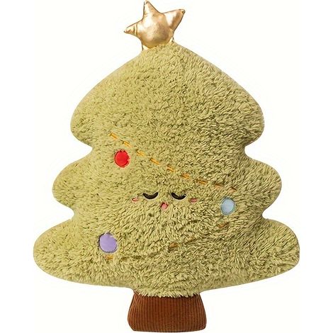 SNUGGLEON Peluches de Noël - Coussin décoratif Père Noël et rennes adorables avec des touches de rouge festif (1/5)