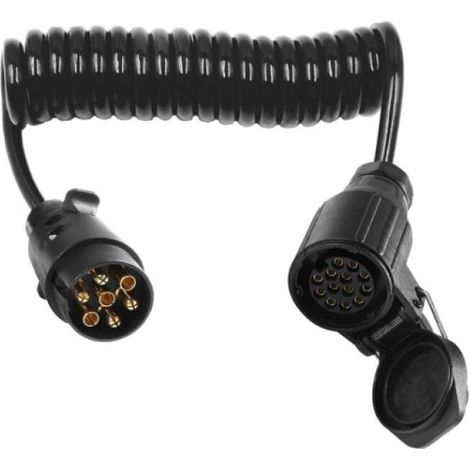 Rallonge Remorque Câble 713 Broches Male Femelle Extension câble 2m 12V Rallonge Prise Remorque Faisceau Extension Rallonge Spirale (1/5)