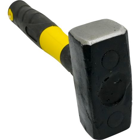Dapetz ® Club Hammer 2.2lb/ 1Kg Heavy Duty Forged Steel Head Sledge Hammer with Fiberglass Shaft Non Slip Rubber Grip Absorbing Handle Demolition Construction (1/5)