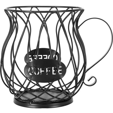 Organisateur de capsules de café, noir, pour plan de travail de cuisine, bar à café, bureau ou hôtel.-AquaForge (1/5)