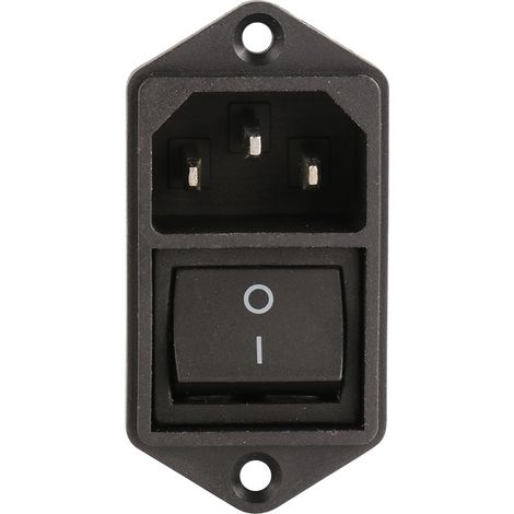 Prise de courant pour cordon d'alimentation ca IEC320 C14, prise avec interrupteur à bascule, 250V, 10a (1/5)